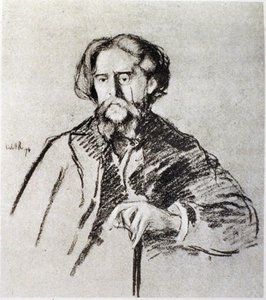 Retrato de Alphonse Daudet (1840-97) de William Rothenstein