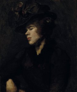 Retrato de Ida Nettleship (óleo sobre tela) de William Rothenstein