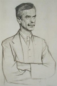 Retrato de John Lawrence Le Breton Hammond (1872-1949) de William Rothenstein