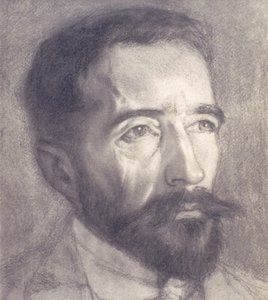 Retrato de Joseph Conrad (1857-1924) (litografia) de William Rothenstein