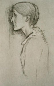Retrato de Julia Stephen (1848-95) (lito) de William Rothenstein