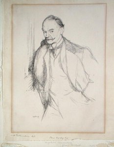 Retrato de Thomas Hardy (1840-1928) 1897 (litografia) de William Rothenstein