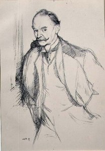 Retrato de Thomas Hardy (1840-1928) da série 