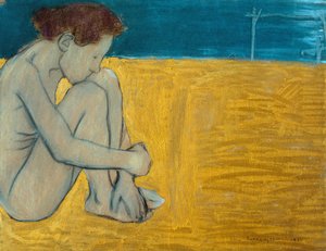 Mulher nua sentada de William Rothenstein