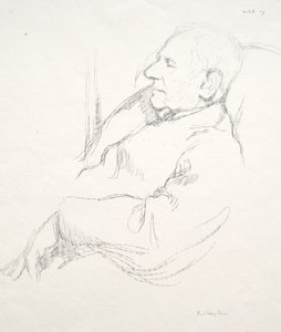 Sir Francis Seymour Haden Adormecido, 1897. de William Rothenstein