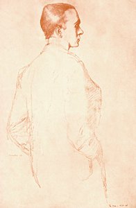 Sir Henry Maximilian Beerbohm, parodista e caricaturista inglês, 1911.