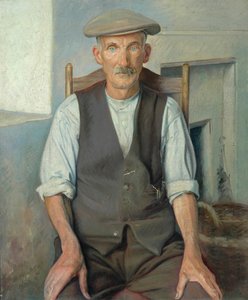 O Velho Jardineiro (óleo sobre tela) de William Rothenstein
