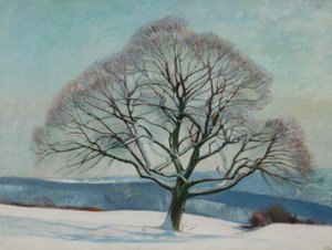 Árvore no inverno de William Rothenstein