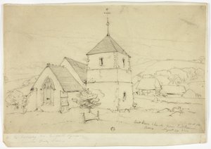 Eastham Church perto de Eastbourne Sussex de William Roxby Beverley