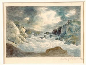 Falls of the Potomac, c.1800-10 (lápis e aquarela sobre papel)