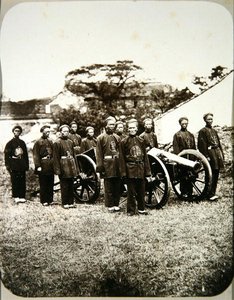Soldados chineses, c.1875 (estampa de albumen)