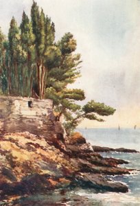 Capo Lungo, Nervi (litografia a cores)
