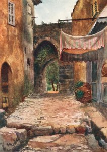 Portão de entrada, Auribeau (litografia a cores)