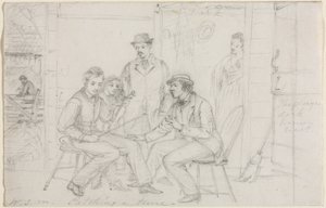 Pegando uma melodia, provavelmente em 1867. de William Sidney Mount
