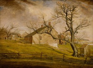 Casas da quinta de Long Island, 1862-63. de William Sidney Mount
