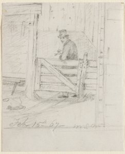Descansando na cerca, 1867. de William Sidney Mount