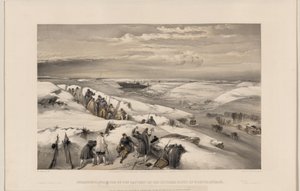 Sebastopol da bateria de 26 canhões, 1855 de William Crimea Simpson