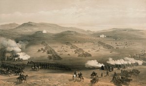 A Carga da Brigada Ligeira na Batalha de Balaclava, 25 de outubro de 1854, século XIX de William Crimea Simpson