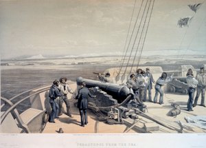Vista de Sebastopol do mar, 1855.