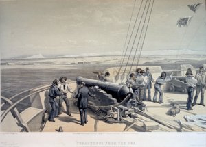 Vista de Sebastopol do mar, 1855 de William Crimea Simpson