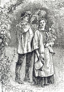 Gravura retratando a coroação da Rainha de Maio de William Small