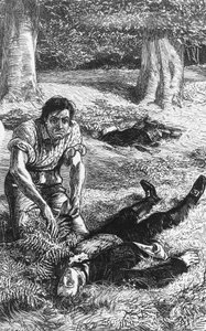 Ilustração para Adam Bede, romance de George Eliot (1819-1880), gravura de William Small