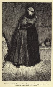 Lentamente, enquanto Dinah falava, Hetty se levantou, deu um passo à frente e foi agarrada nos braços de Dinah.