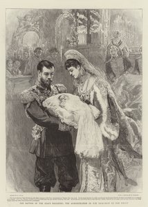 O batismo da filha do czar, a administração do sacramento ao infante de William Small