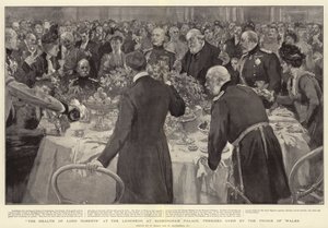A saúde de Lord Roberts no almoço no Palácio de Buckingham, presidido pelo Príncipe de Gales