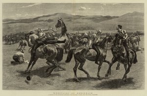 Wrestling a cavalo