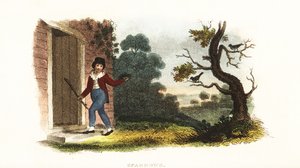 William Smellie, quando era rapaz, a tirar um ninho de jovens pardais dos pais, numa experiência