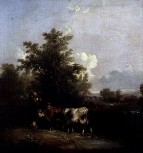 Paisagem com Gado de William Snr. Shayer