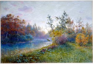 Açude de moinho em Traunstein de William Stanley Haseltine