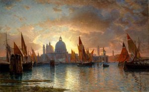 Santa Maria della Salute, pôr do sol, 1870-85.