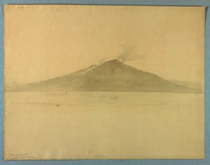 Estudo do Monte Vesúvio de Sorrento, Itália de William Stanley Haseltine