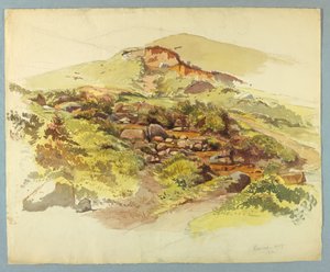 Estudo da paisagem, Baveno, Lago Maggiore, Itália de William Stanley Haseltine