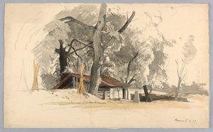 Estudo da paisagem, Baveno, Lago Maggiore, Itália de William Stanley Haseltine
