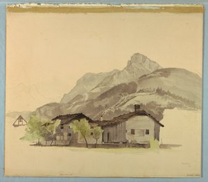 Estudo da paisagem, Brunnen, Suíça de William Stanley Haseltine