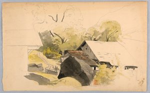 Estudo da paisagem, Suíça de William Stanley Haseltine