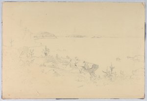 Estudo da paisagem marinha. Ilhas Porcupine, Bar Harbor, ME