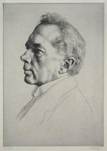 Campbell Dodgson, Perfil à Esquerda, 1919.