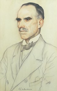 Retrato de William de Havilland, 1920 (lápis e giz de cera no papel)