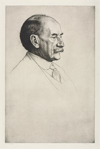 Thomas Hardy, virado para a direita, 1910. de William Strang