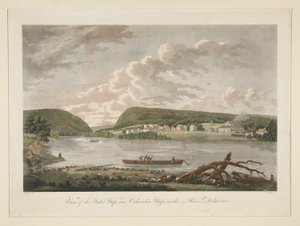 Vista do Water Gap e da vidraria colombiana, Rio Delaware de William Strickland