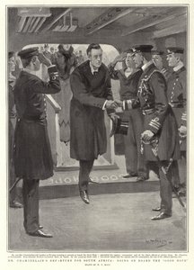 Partida do Sr. Chamberlain para a África do Sul, indo a bordo da Boa Esperança
