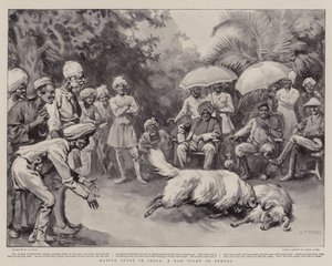 Esporte nativo na Índia, um Ram Fight in Bengal