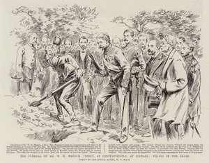 O Funeral do Sr. WH Wrench, Cônsul em Constantinopla, em Scutari, Preenchendo o Túmulo de William T. Maud
