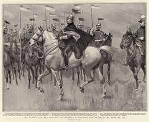 O Kaiser e os Royals, Sua Majestade inspecionando o regimento em Shorncliffe