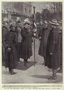 O Rei e o Cavalo de Strathcona, Sua Majestade apresentando a Cor do Rei ao Coronel Steele de William T. Maud