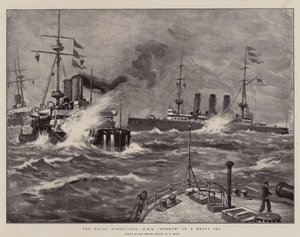As manobras navais, HMS Benbow em um mar pesado